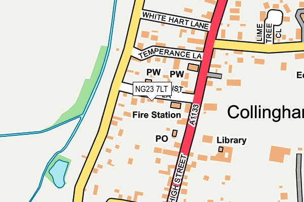 NG23 7LT map - OS OpenMap – Local (Ordnance Survey)