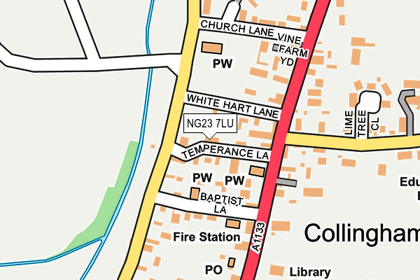 NG23 7LU map - OS OpenMap – Local (Ordnance Survey)