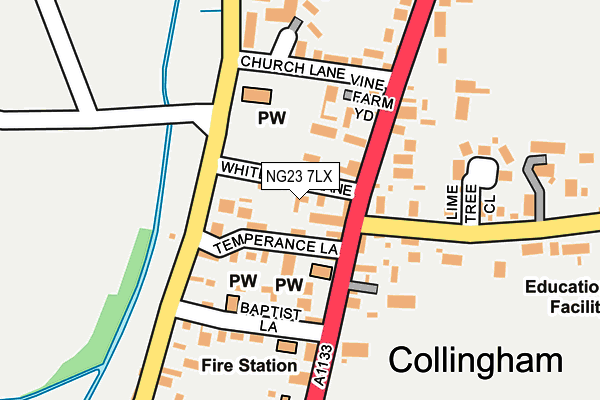 NG23 7LX map - OS OpenMap – Local (Ordnance Survey)