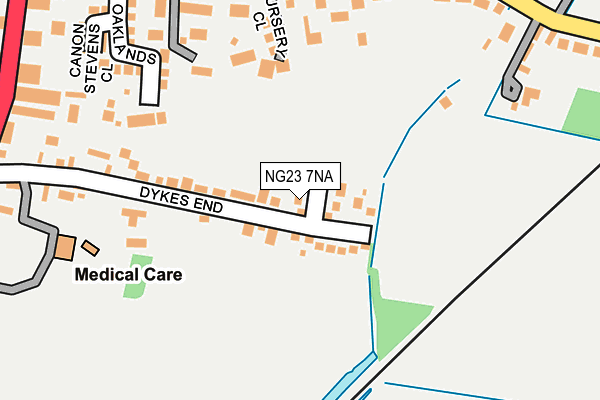 NG23 7NA map - OS OpenMap – Local (Ordnance Survey)