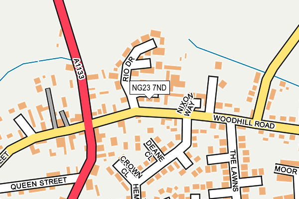 NG23 7ND map - OS OpenMap – Local (Ordnance Survey)