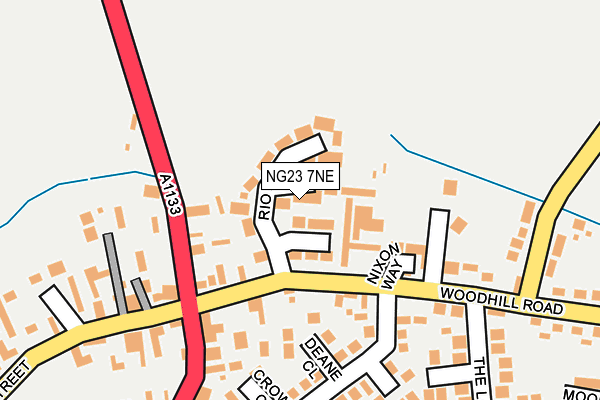 NG23 7NE map - OS OpenMap – Local (Ordnance Survey)