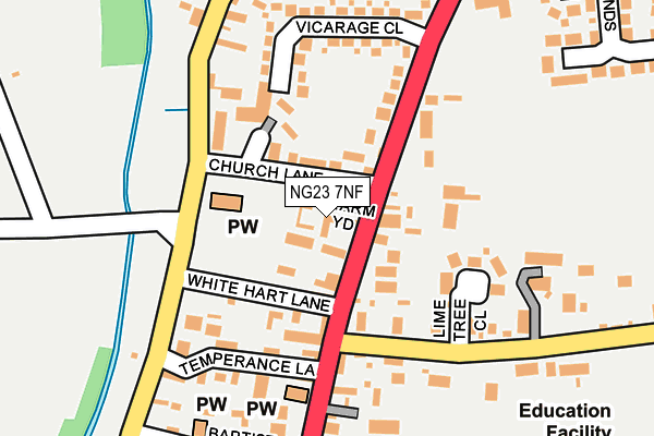 NG23 7NF map - OS OpenMap – Local (Ordnance Survey)