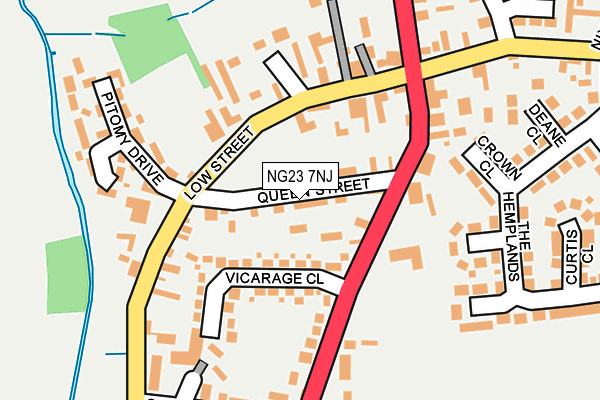 NG23 7NJ map - OS OpenMap – Local (Ordnance Survey)