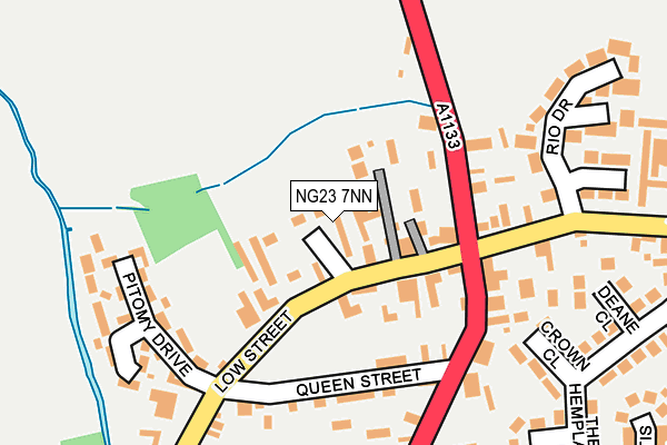 NG23 7NN map - OS OpenMap – Local (Ordnance Survey)