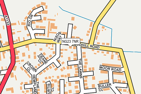 NG23 7NR map - OS OpenMap – Local (Ordnance Survey)
