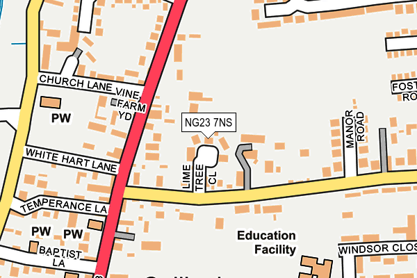 NG23 7NS map - OS OpenMap – Local (Ordnance Survey)
