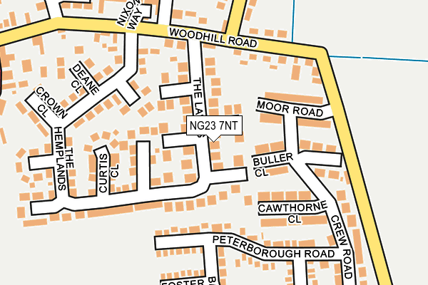 NG23 7NT map - OS OpenMap – Local (Ordnance Survey)