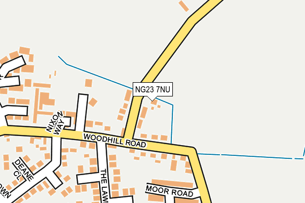 NG23 7NU map - OS OpenMap – Local (Ordnance Survey)