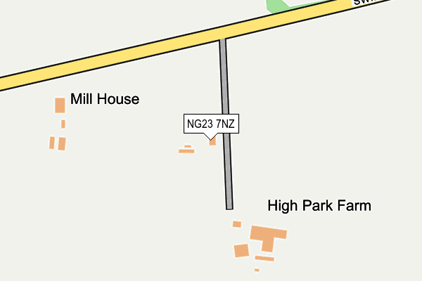 NG23 7NZ map - OS OpenMap – Local (Ordnance Survey)