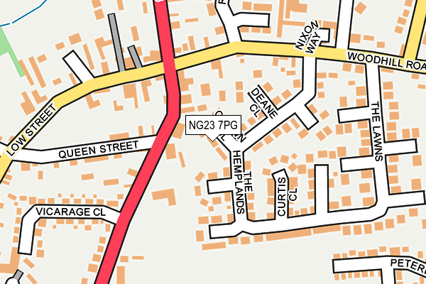 NG23 7PG map - OS OpenMap – Local (Ordnance Survey)