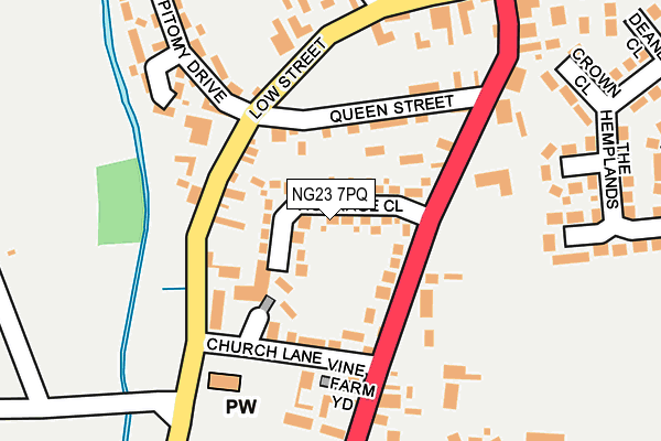 NG23 7PQ map - OS OpenMap – Local (Ordnance Survey)