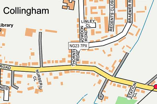 NG23 7PX map - OS OpenMap – Local (Ordnance Survey)