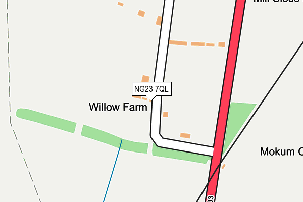 NG23 7QL map - OS OpenMap – Local (Ordnance Survey)