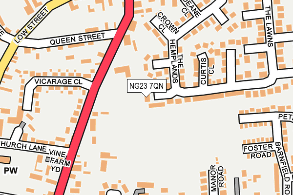 NG23 7QN map - OS OpenMap – Local (Ordnance Survey)