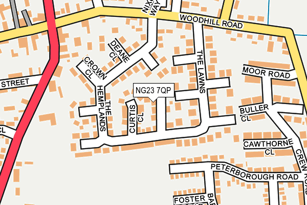 NG23 7QP map - OS OpenMap – Local (Ordnance Survey)