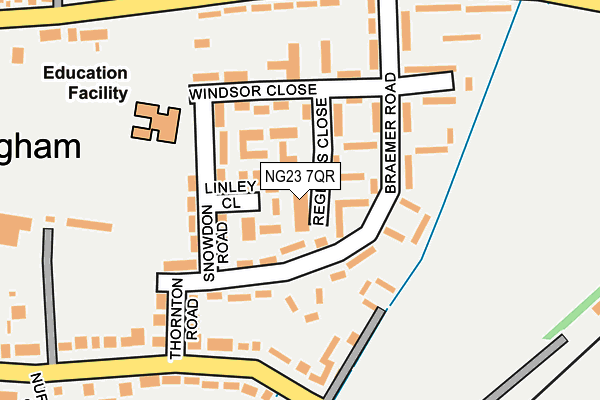 NG23 7QR map - OS OpenMap – Local (Ordnance Survey)