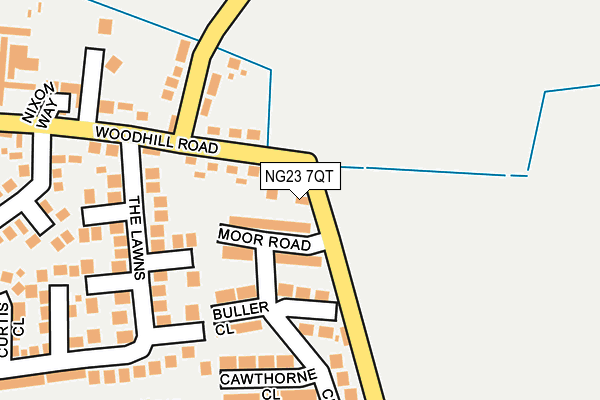 NG23 7QT map - OS OpenMap – Local (Ordnance Survey)