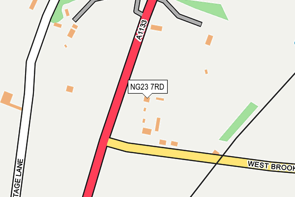 NG23 7RD map - OS OpenMap – Local (Ordnance Survey)