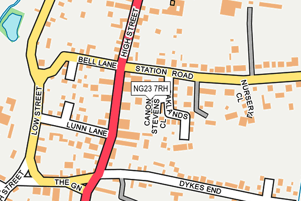 NG23 7RH map - OS OpenMap – Local (Ordnance Survey)