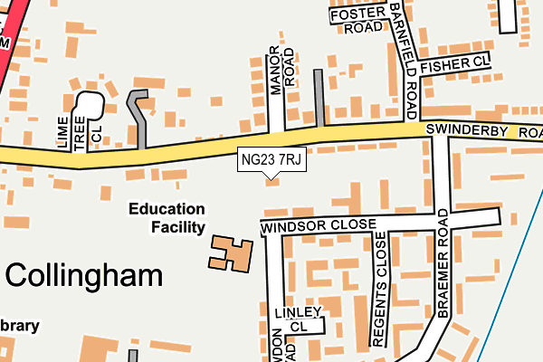 NG23 7RJ map - OS OpenMap – Local (Ordnance Survey)