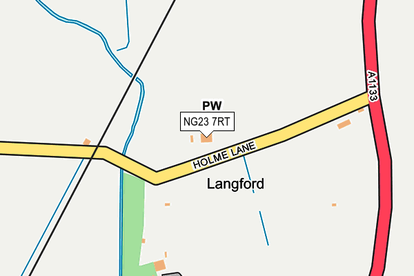 NG23 7RT map - OS OpenMap – Local (Ordnance Survey)