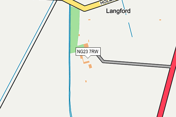 NG23 7RW map - OS OpenMap – Local (Ordnance Survey)