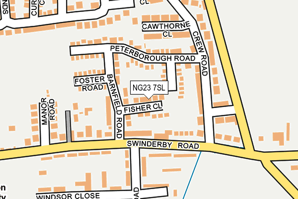NG23 7SL map - OS OpenMap – Local (Ordnance Survey)