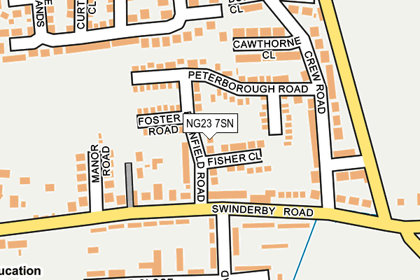 NG23 7SN map - OS OpenMap – Local (Ordnance Survey)