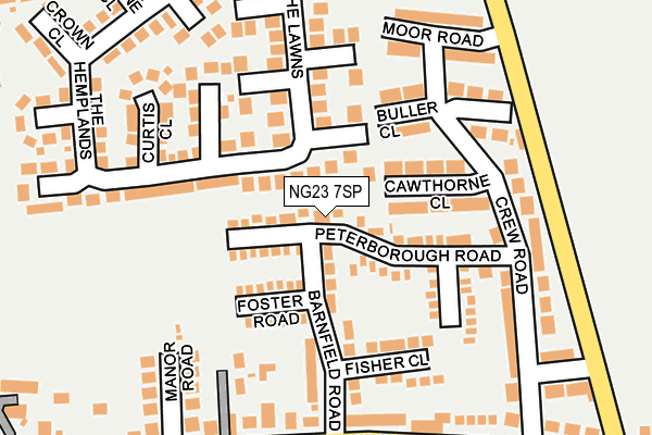 NG23 7SP map - OS OpenMap – Local (Ordnance Survey)