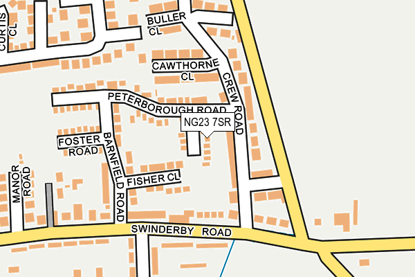 NG23 7SR map - OS OpenMap – Local (Ordnance Survey)