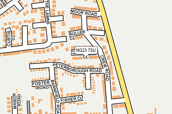 NG23 7SU map - OS OpenMap – Local (Ordnance Survey)