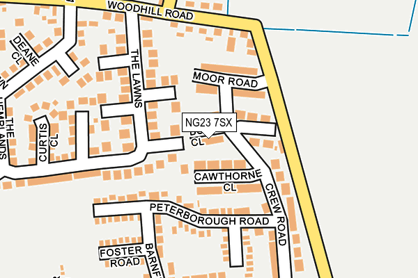 NG23 7SX map - OS OpenMap – Local (Ordnance Survey)