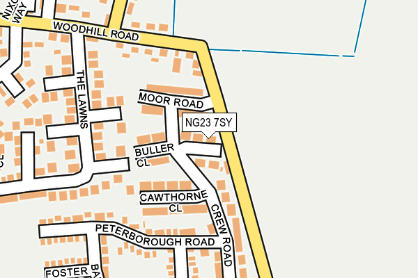 NG23 7SY map - OS OpenMap – Local (Ordnance Survey)