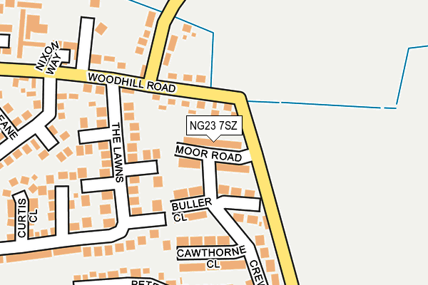 NG23 7SZ map - OS OpenMap – Local (Ordnance Survey)