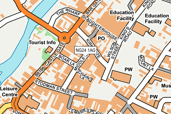 NG24 1AG map - OS OpenMap – Local (Ordnance Survey)