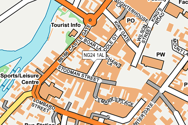 NG24 1AL map - OS OpenMap – Local (Ordnance Survey)