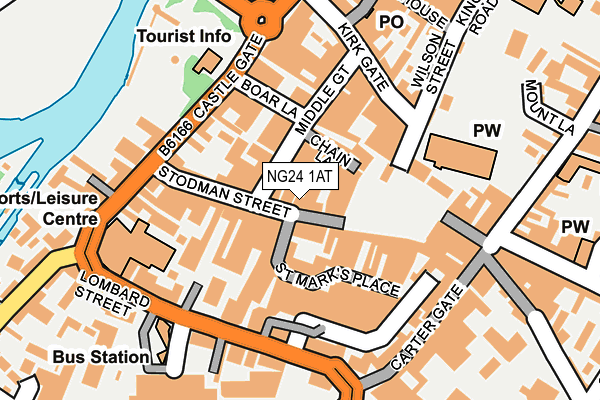 NG24 1AT map - OS OpenMap – Local (Ordnance Survey)