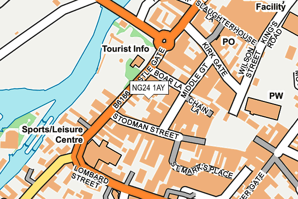 NG24 1AY map - OS OpenMap – Local (Ordnance Survey)