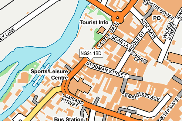 NG24 1BD map - OS OpenMap – Local (Ordnance Survey)