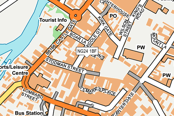 NG24 1BF map - OS OpenMap – Local (Ordnance Survey)