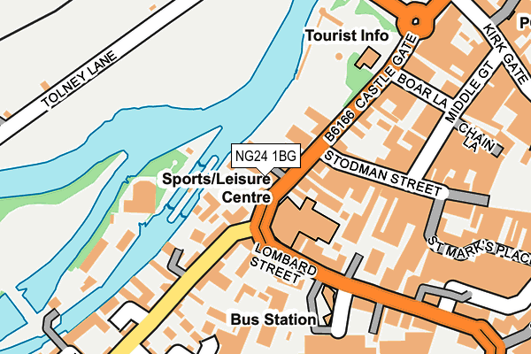 NG24 1BG map - OS OpenMap – Local (Ordnance Survey)