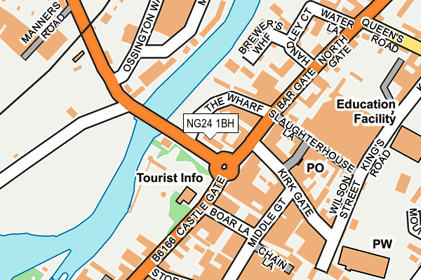 NG24 1BH map - OS OpenMap – Local (Ordnance Survey)