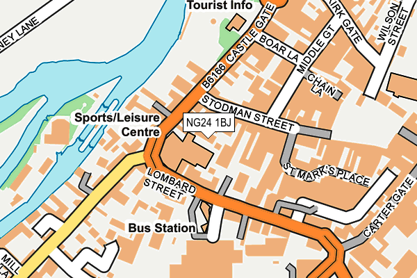 NG24 1BJ map - OS OpenMap – Local (Ordnance Survey)