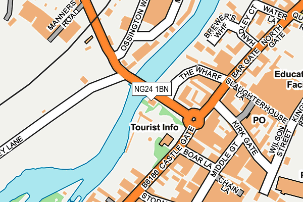 NG24 1BN map - OS OpenMap – Local (Ordnance Survey)