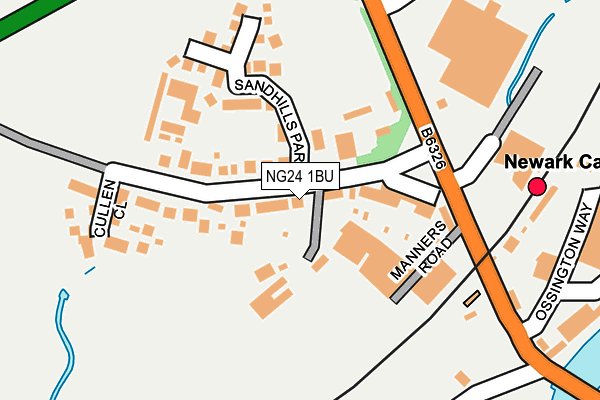 NG24 1BU map - OS OpenMap – Local (Ordnance Survey)