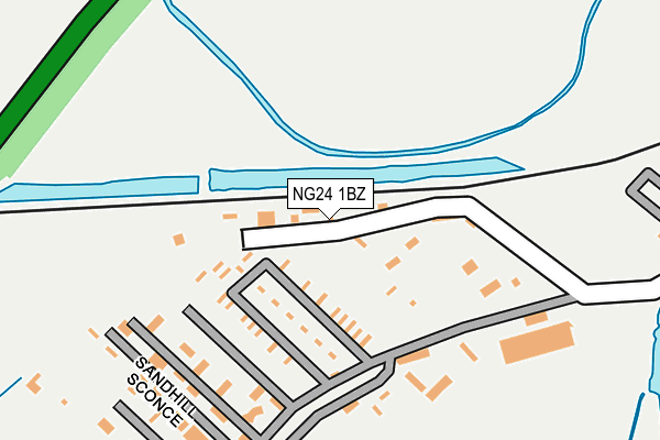 NG24 1BZ map - OS OpenMap – Local (Ordnance Survey)