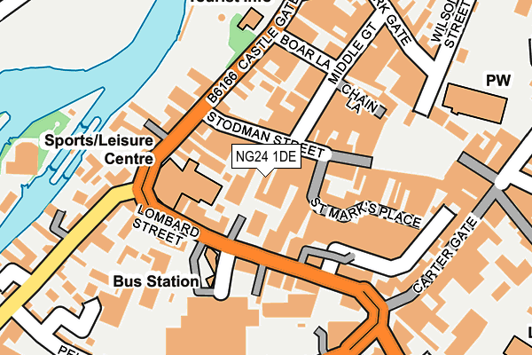 NG24 1DE map - OS OpenMap – Local (Ordnance Survey)