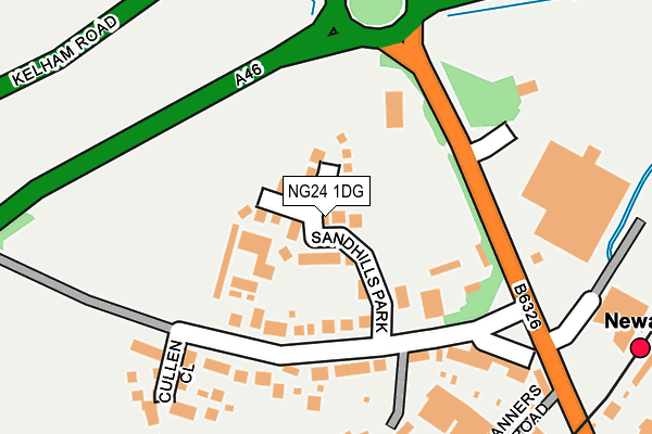 NG24 1DG map - OS OpenMap – Local (Ordnance Survey)