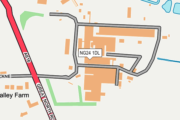 NG24 1DL map - OS OpenMap – Local (Ordnance Survey)